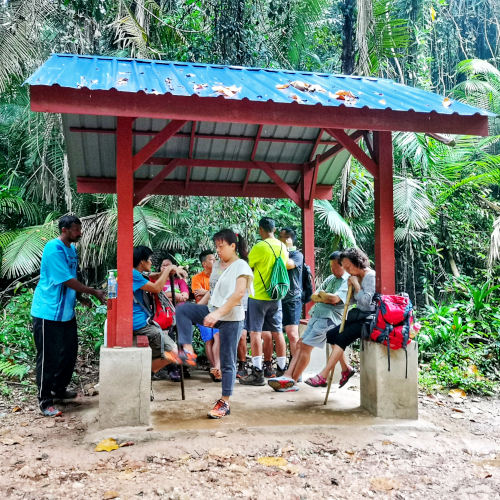 A shelter at Gasing Hill