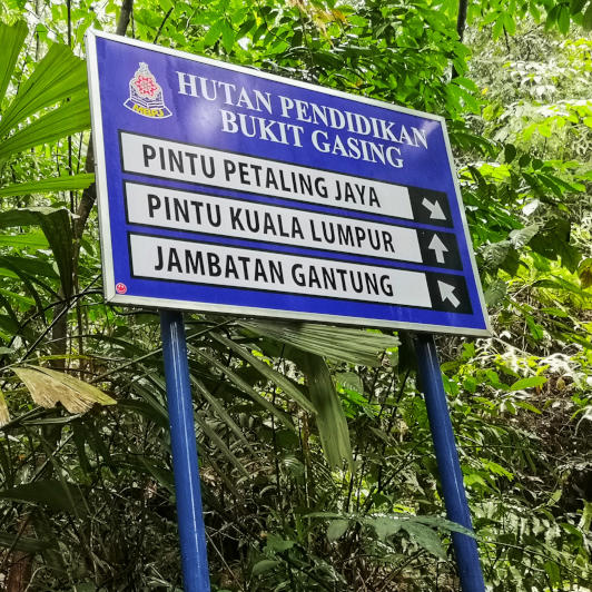 Signboard at Gasing Hill