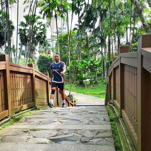 Man walk on pathway