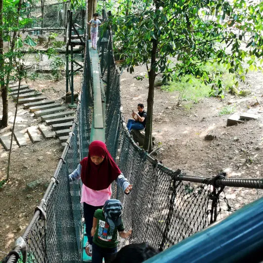 The suspension bridge at Muzium Tentera Darat Port Dickson