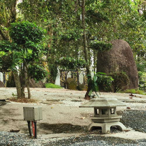 Zen garden at torii gateway s