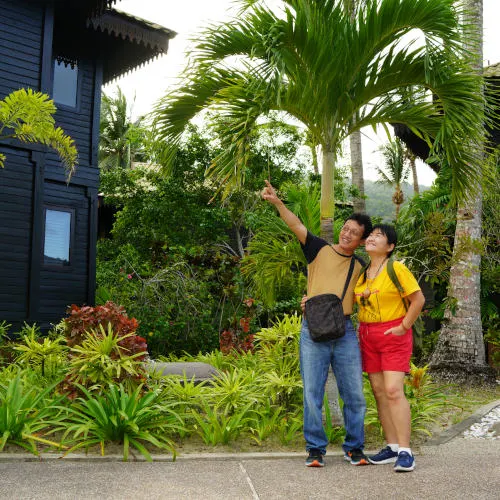 garden view of the taaras resort