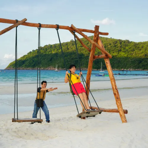 swing at the beach of the taaras