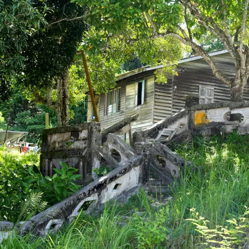 Remains of the old staircase