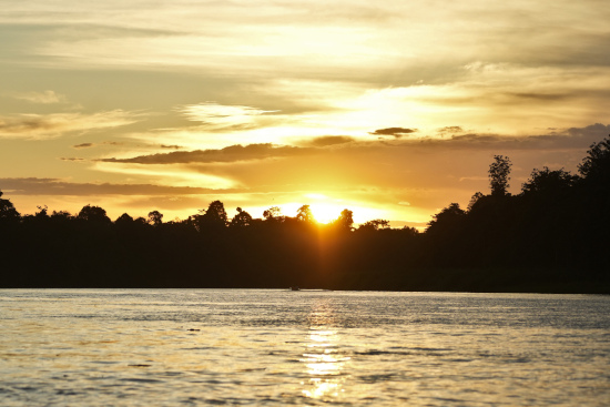 Sunset at Kinabatangan river
