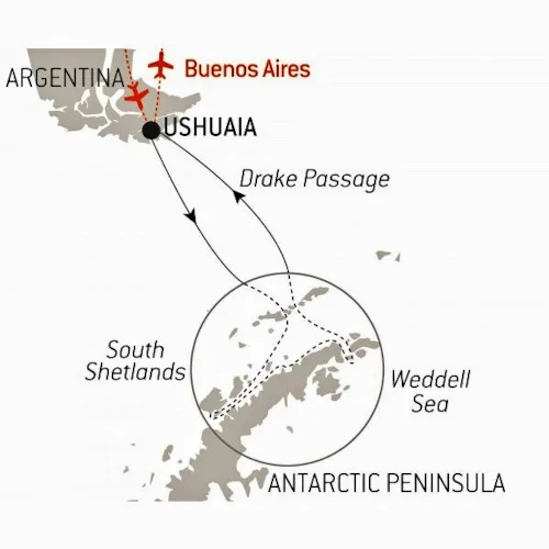 Antarctica trip itinerary