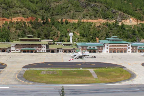 Landing At Paro Airport A Thrilling Experience   Paro Airport Front View Small .webp