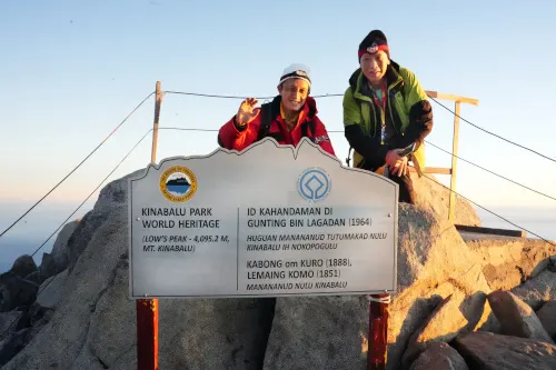 To and back from summit (10)-01 s, on top of mount kinabalu