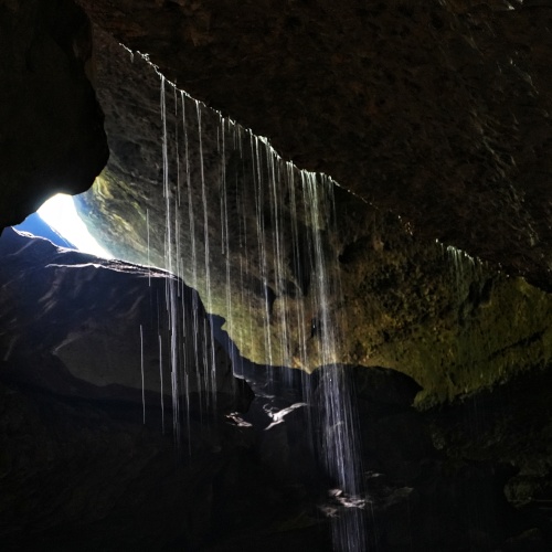water curtain in Dear Cave, Sarawak travel guide