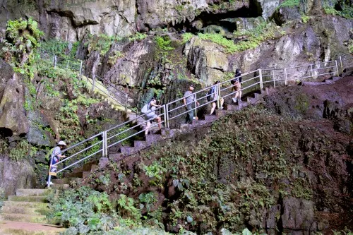 Staircase inside fairy cave