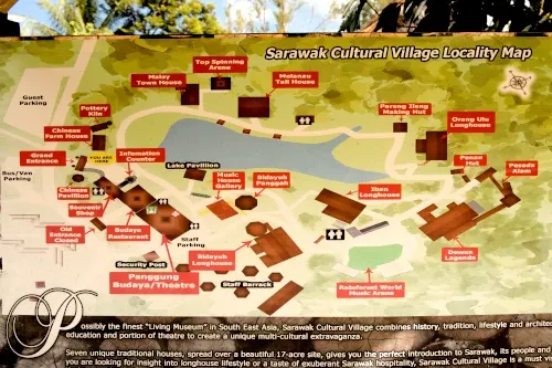 Sarawak Cultural Village map
