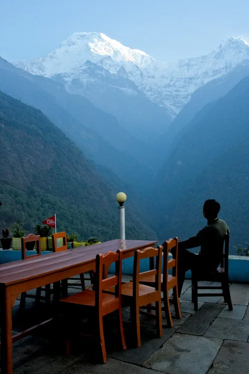 sunrise at Chomrong, Annapurna Base Camp Trek