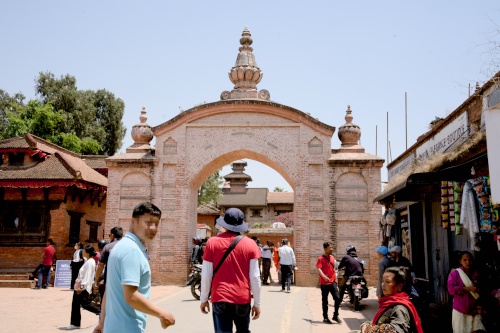 The entrance to Bhaktapur Durbar Square