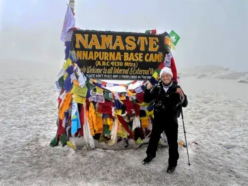 Annapurna Base Camp, the famous signhoard