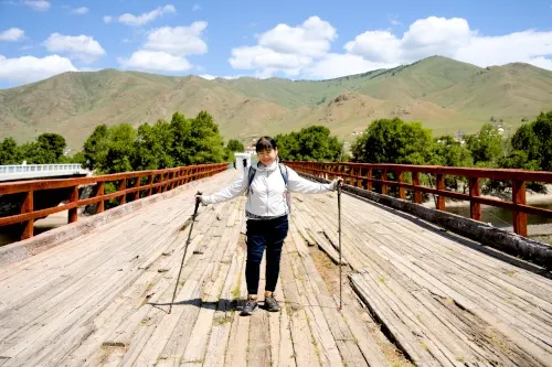 Old wooden bridge,
Gorkhi Terelj National Park