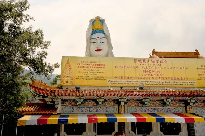 The old Statue of Guan Yin at Kek Lok Si Temple