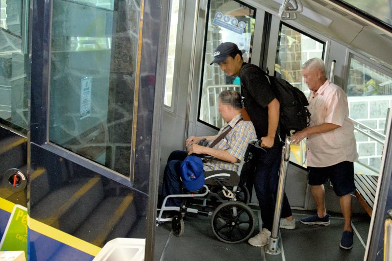 The train is wheelchair friendly