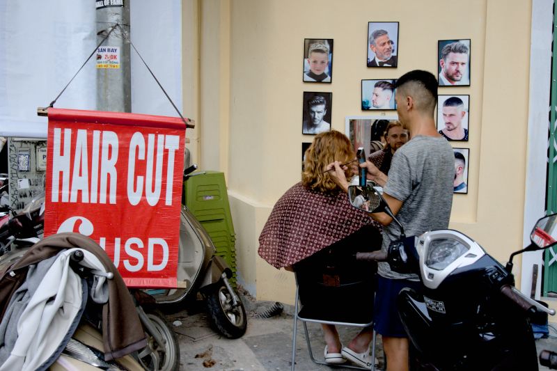 Having an hair cut at The Old Quarter, Best things to do in Hanoi