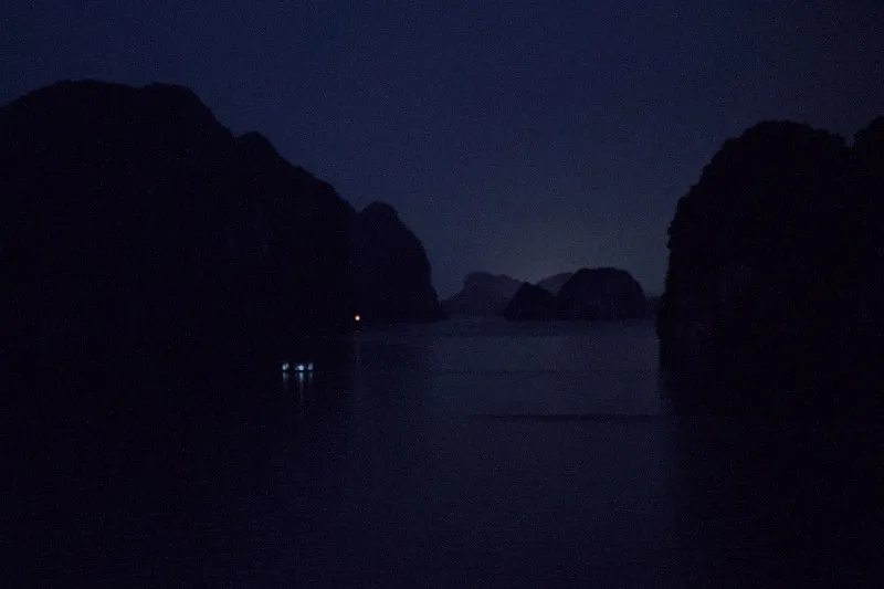 Ha Long Bay overnight cruise night scene