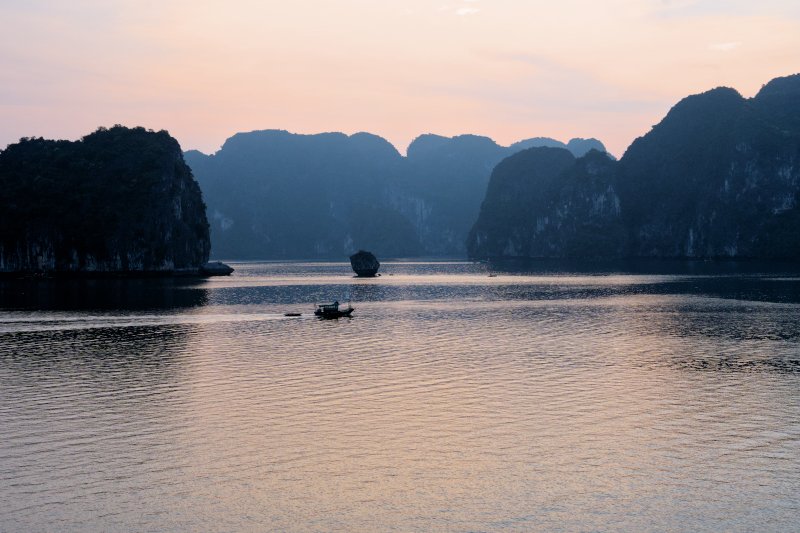 Ha Long Bay overnight cruise morning scene