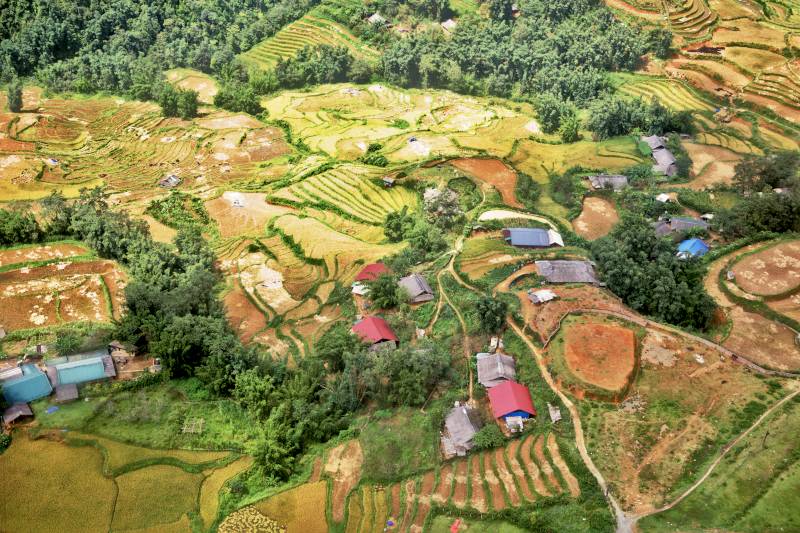 ciew from cable car, Must-see attractions in Sapa, Fansipan