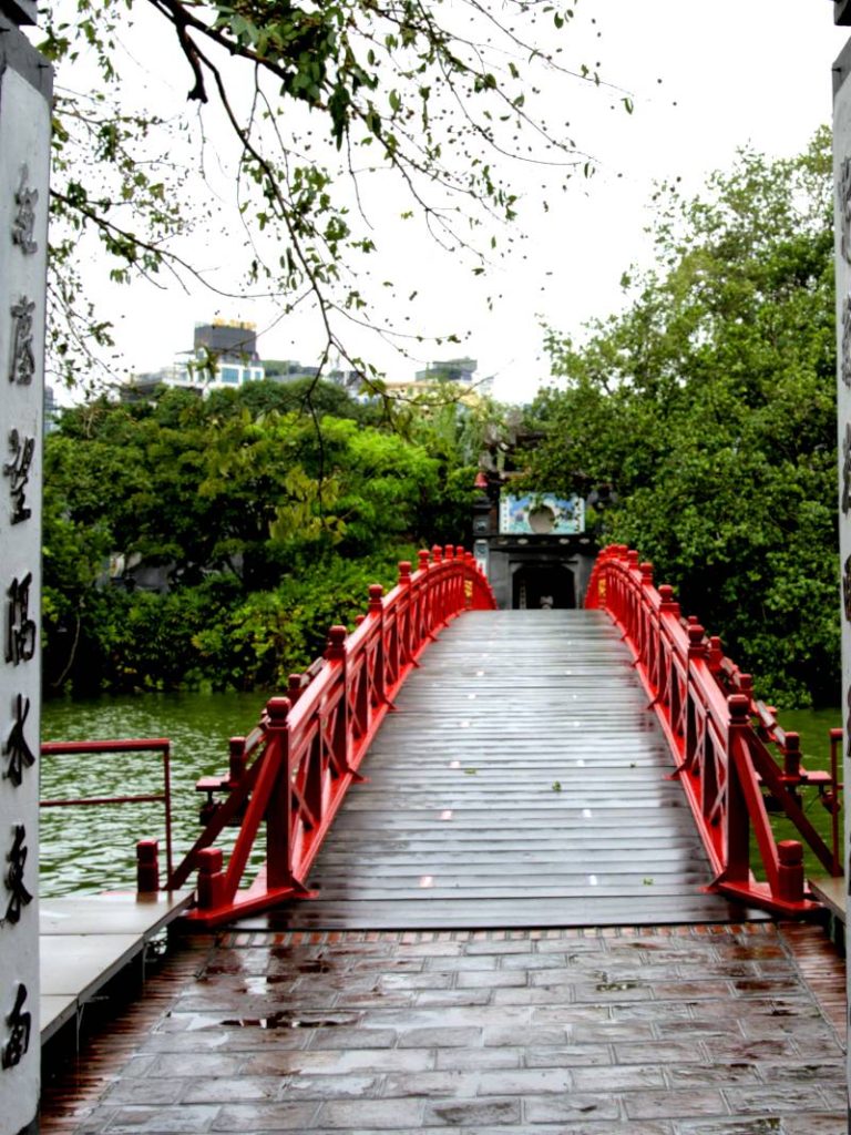 Ngoc Son Temple red bridge