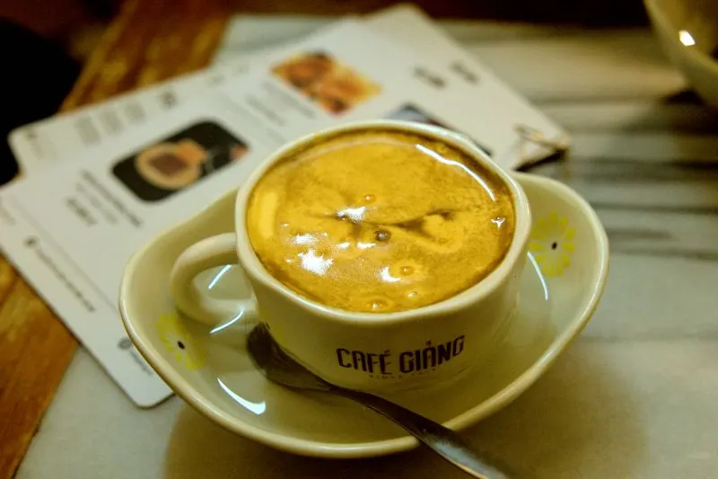 Egg coffee at Cafe Giang