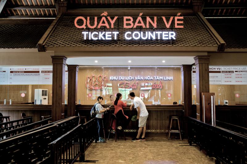 ticket counter of Bai Dinh temple, Places to visit in Ninh Binh