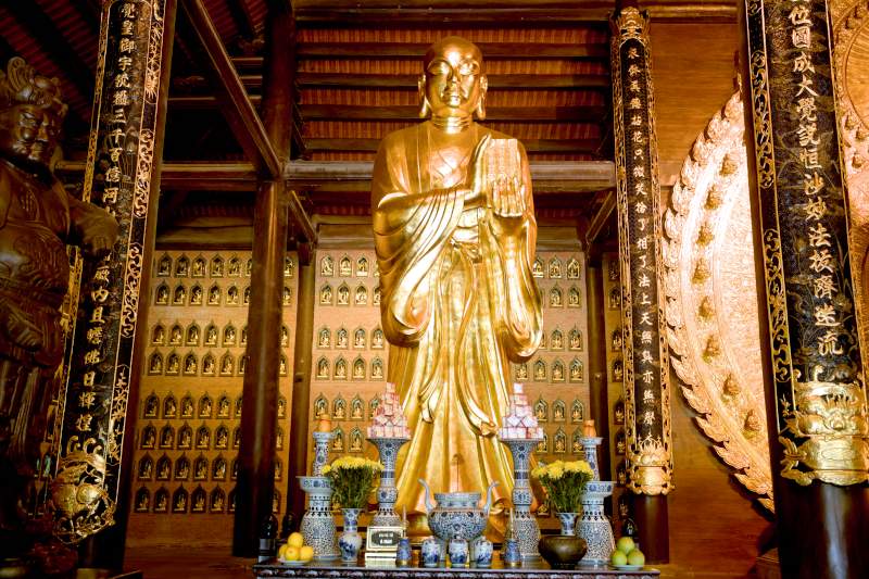 Statue of Ananda  in Buddha Shakyamuni Hall