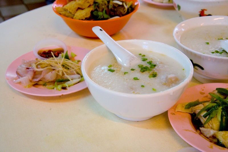 Rice congee stall at Gold Wing