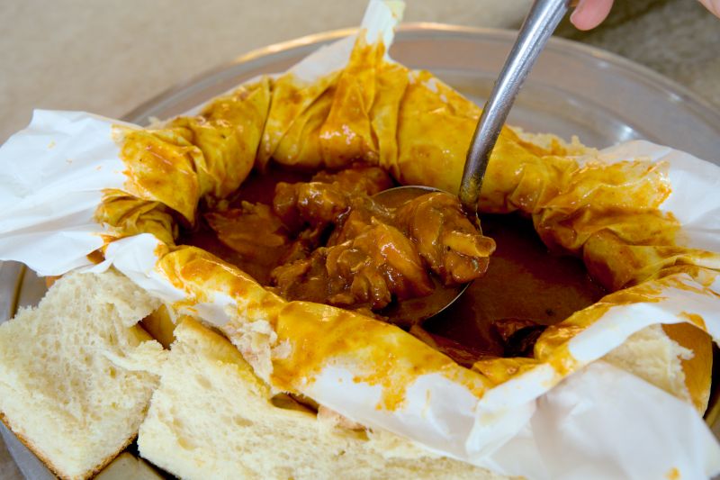 Curry chicken Bread (面包鸡) at Yau Kee Restaurant