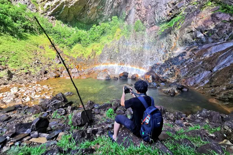 the lembing rainbow waterfall and pool