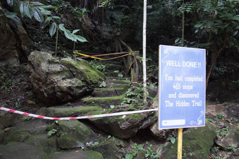 hidden trail at gua kelam