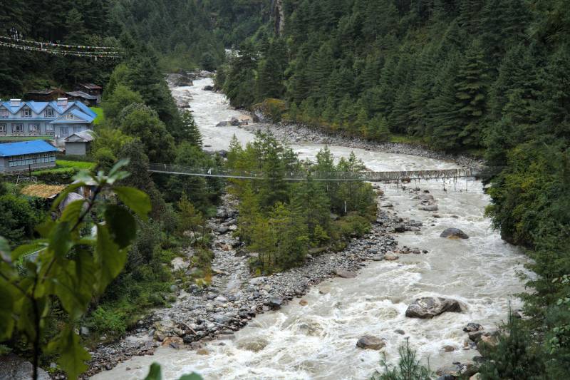 the mighty Dudh Koshi River,