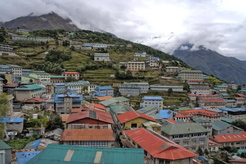 The bustling Namche Bazaar, Everest Base Camp Trek Part 1