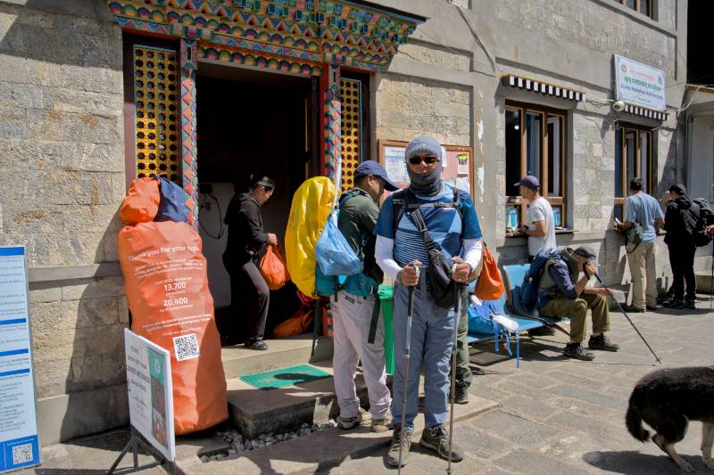 Dropped off the Carry Me Back bags at the checkpoint near Lukla.