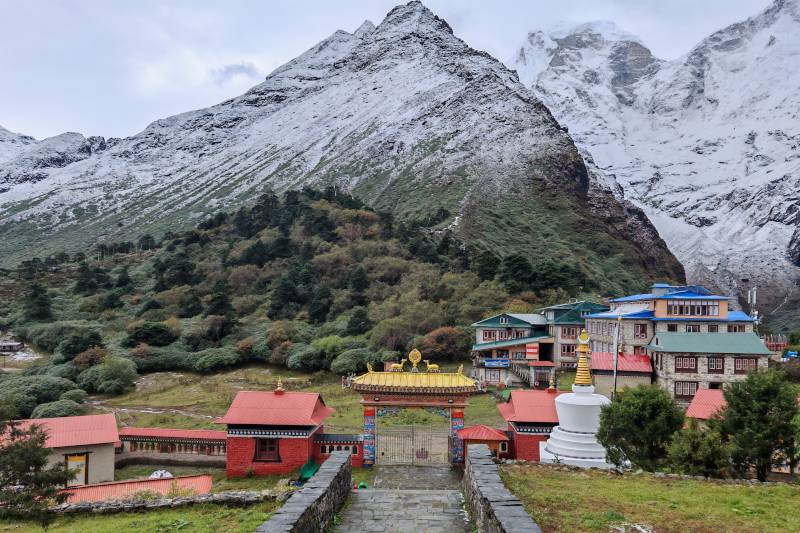 (View of the mountains from the Monastery), Everest Base Camp Trek Part 1