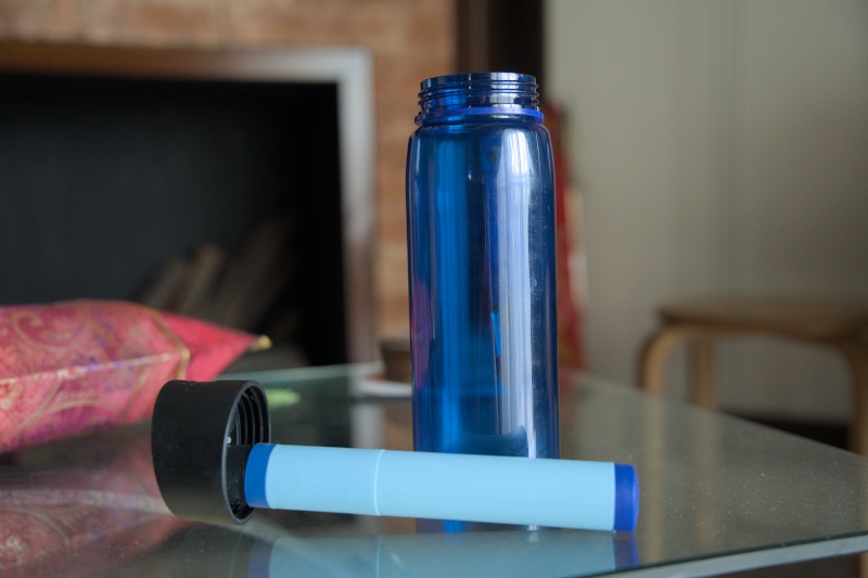 My bottle with a built-in filter. Everest Base Camp tips