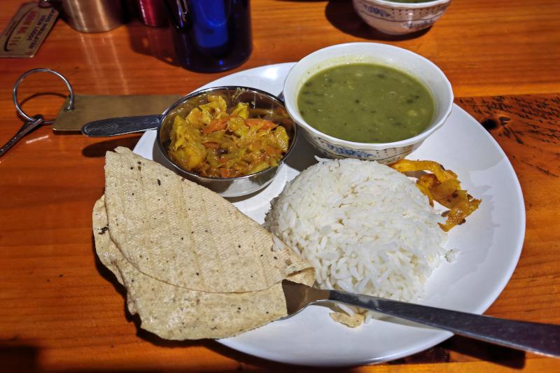 Dal Bhat with unlimited refills. Everest base camp tips