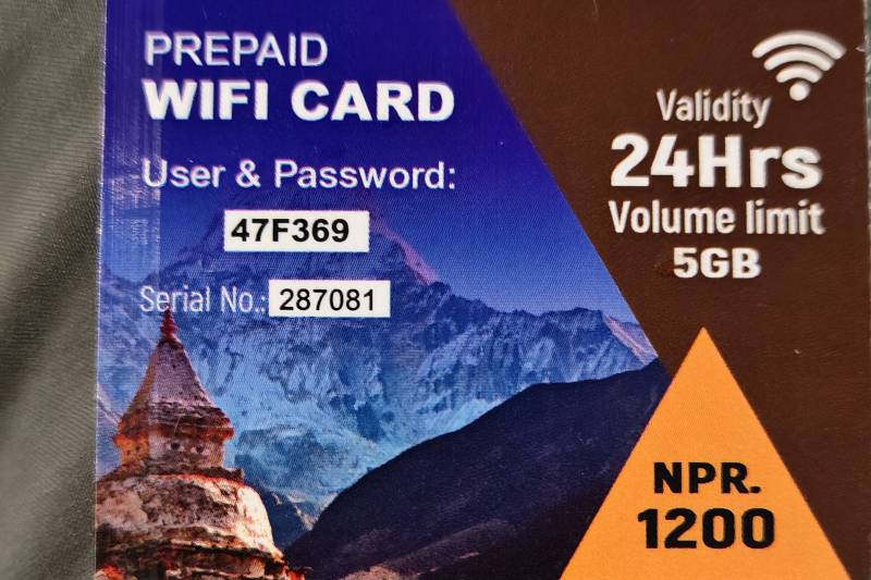 Wifi card, Everest Base Camp tips