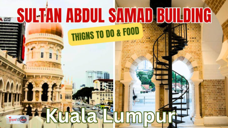 Sultan Abdul Samad Building in Kuala Lumpur with red and white facade and clock tower at Dataran Merdeka