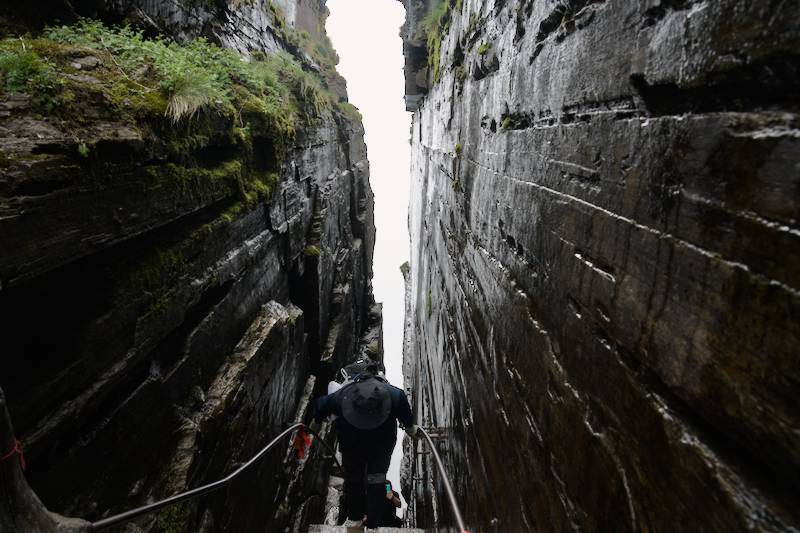 Heading Back Down the summit of Fanjingshan