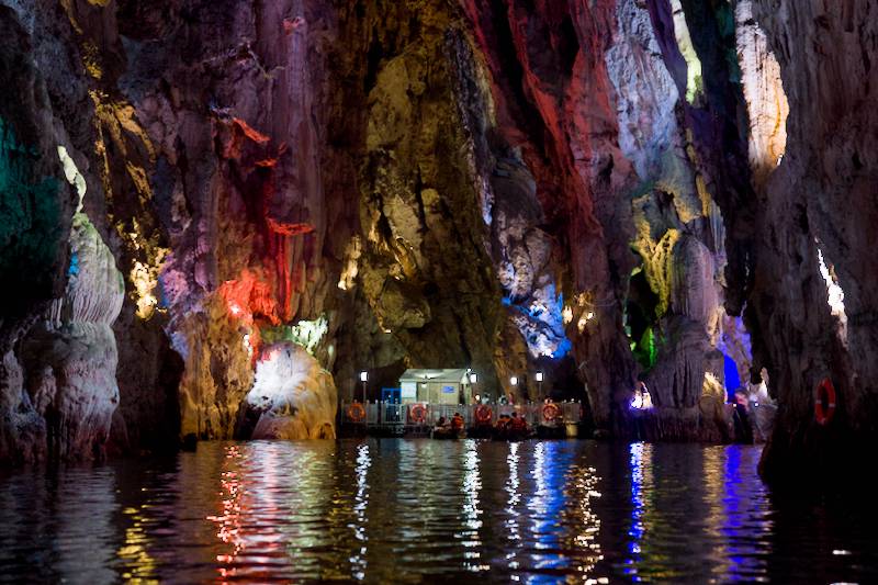 The dock at the end of the first cave.
