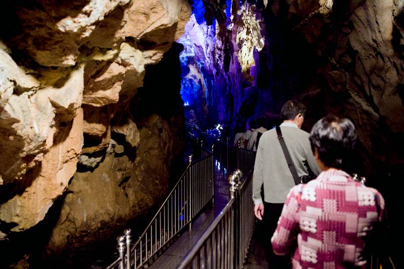 Walking toward the second cave.
