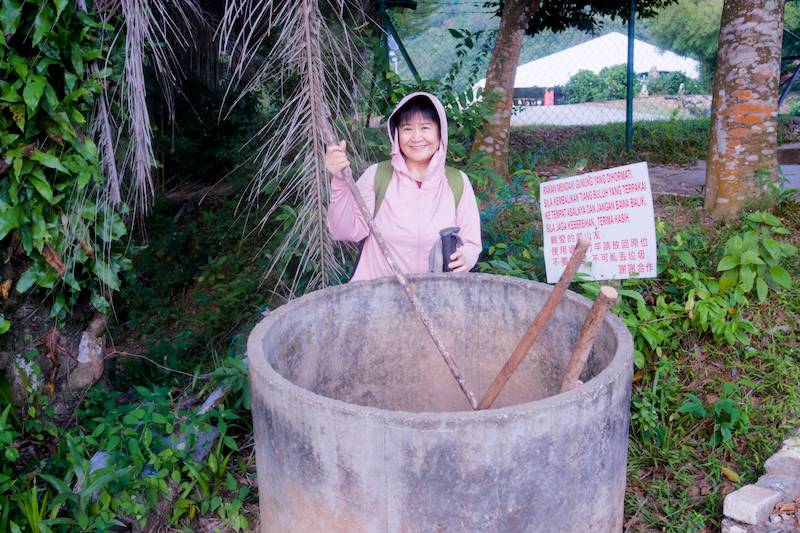 Free walking stick available at the entrance Bukit Taisho Bahau Hiking Guide