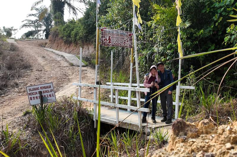 The love bridge at Bukit Taisho Bahau