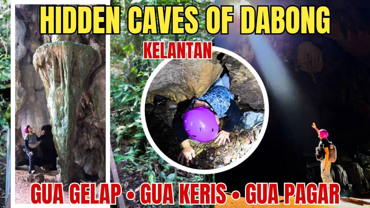 Caves of Dabong, Kelantan, Malaysia with dramatic limestone rock formations