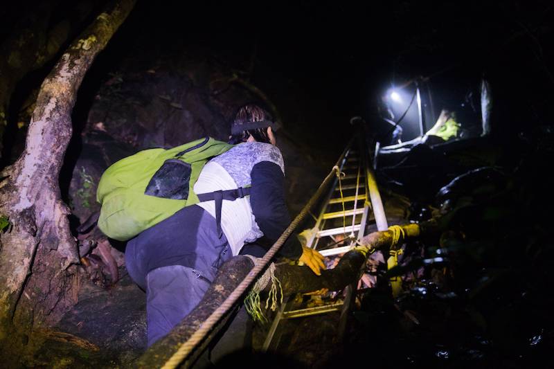 Gunung Stong &ndash; Trekking in the dark with a headlamp.
