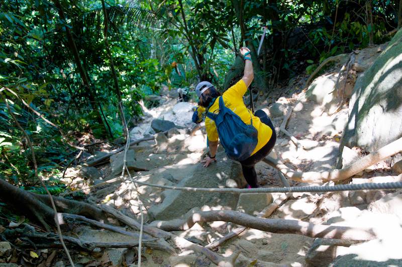 Returning trip is equally difficult because there are rocks