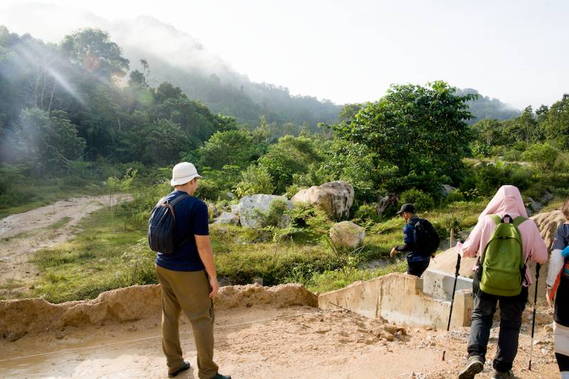 a Highway Construction Site near the traihead of Bukit Gua Kambing
